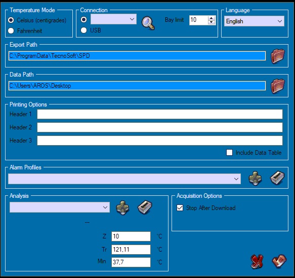 SPD Monitoring Software Configuration