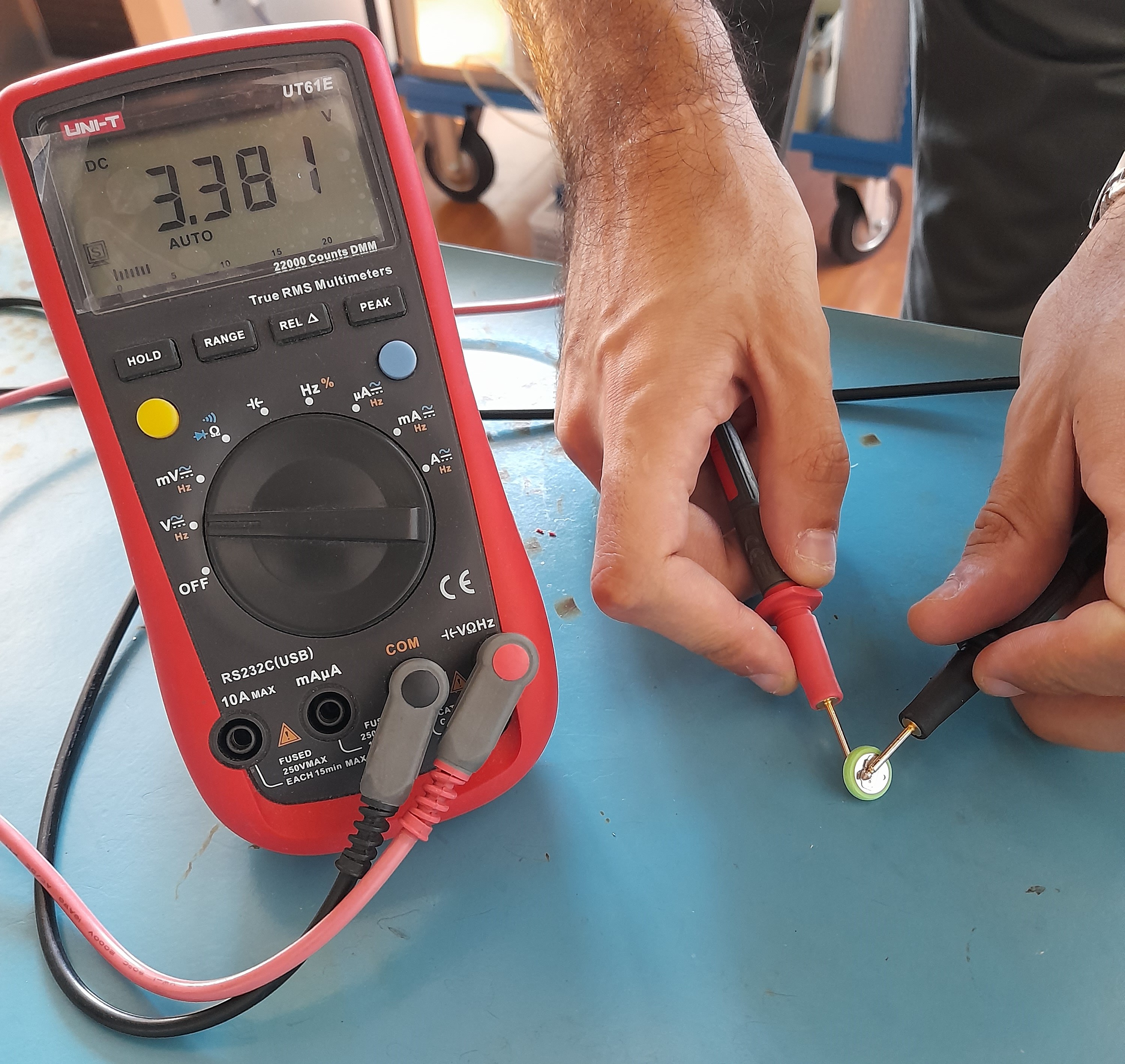 Battery voltage check Tecnosoft logger