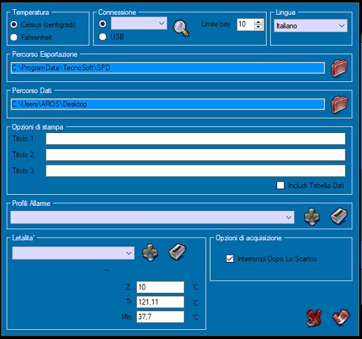 Confgiurazione Tecnosoft SPD