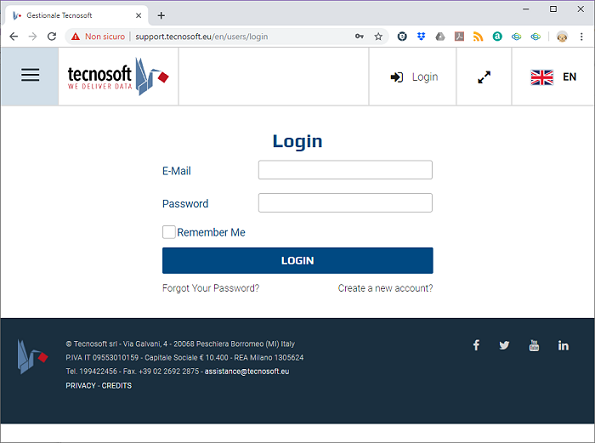 Create New Account in Tecnosoft Support Site