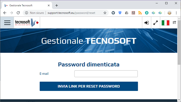 Recupero Password Tecnosoft