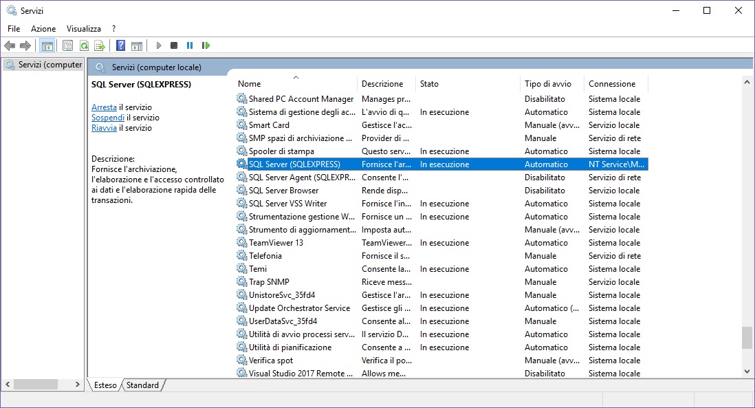 Errore di Connessione ad SQL Express